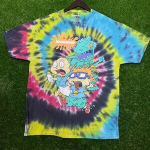 Nickelodeon Rugrats TV Show Cartoon Tie-dye T-shirt size Large